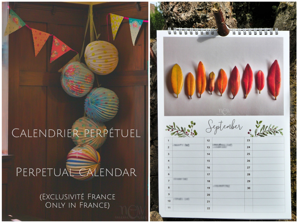 Calendrier perpétuel, calendrier photo, photographie, anniversaires, fêtes, art mural